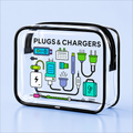 Clear Travel Plugs & Chargers Bag
