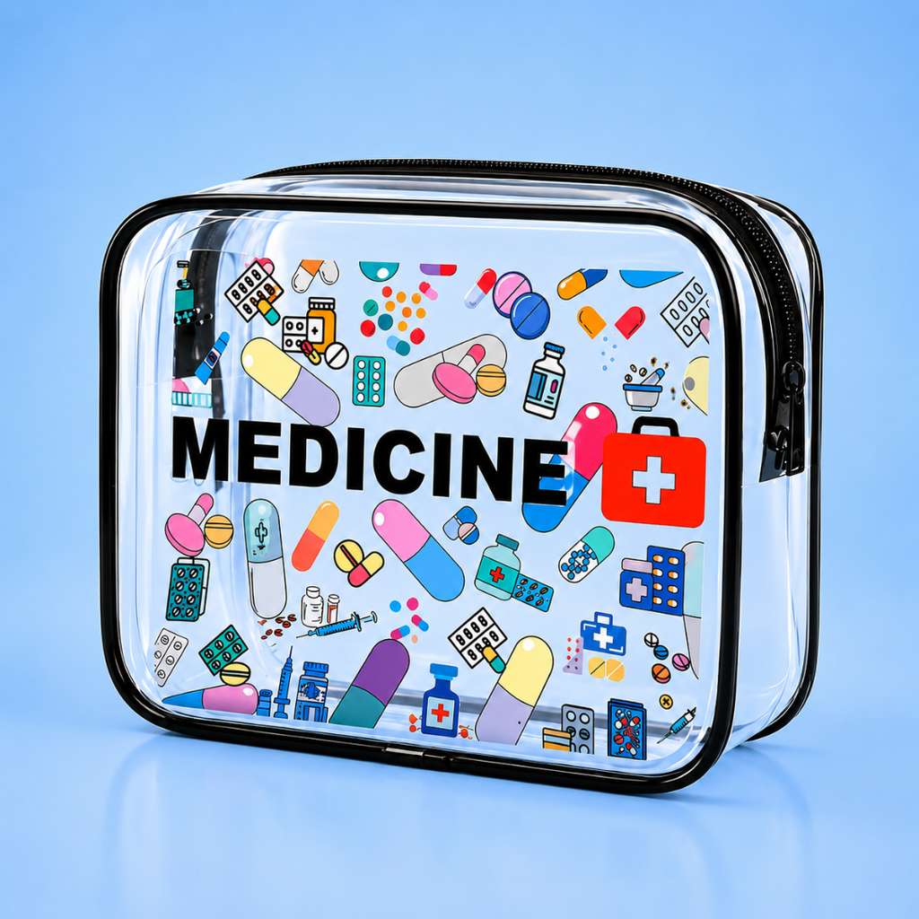 Clear Travel Medicine Bag