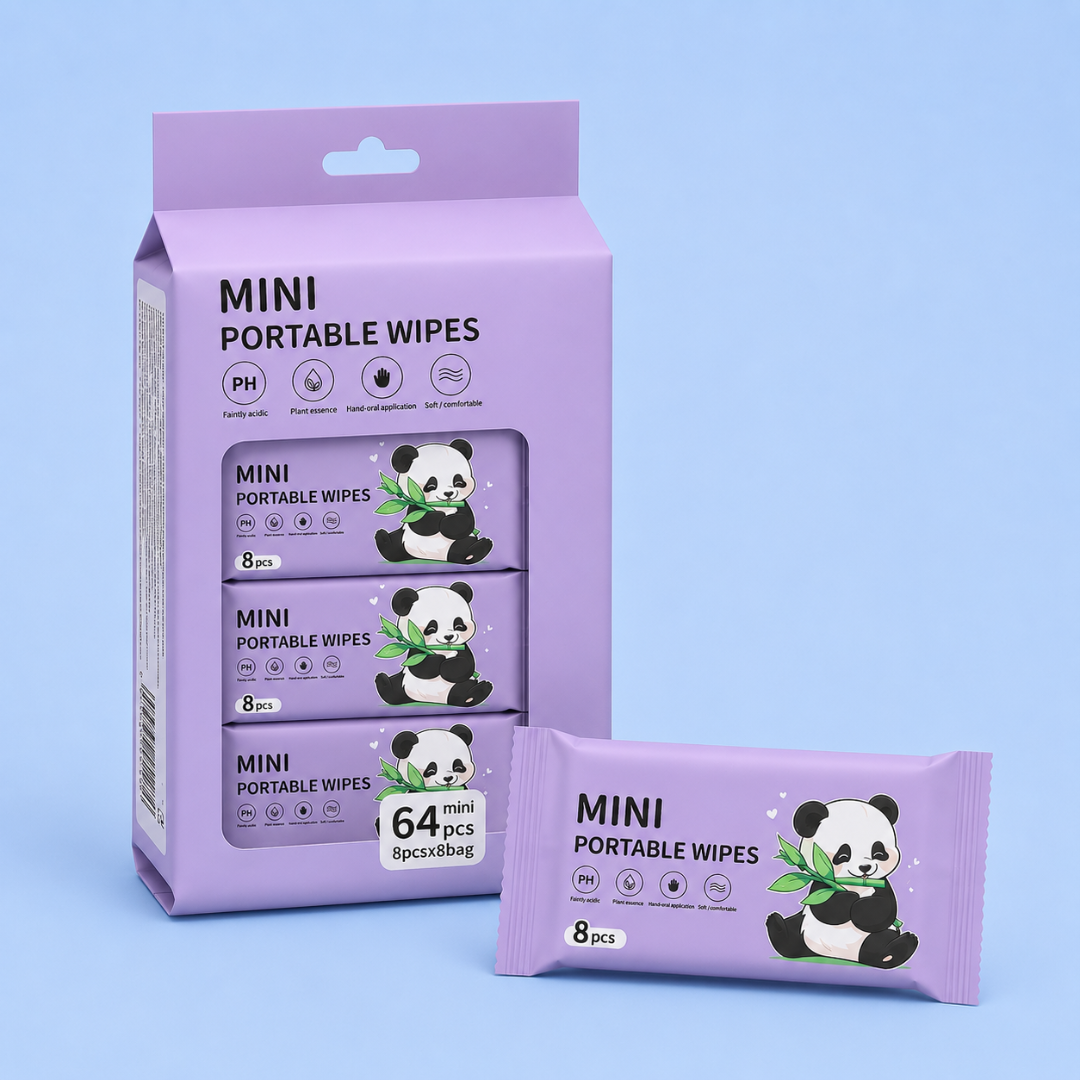 Mini Portable Wipes – 64 Pcs