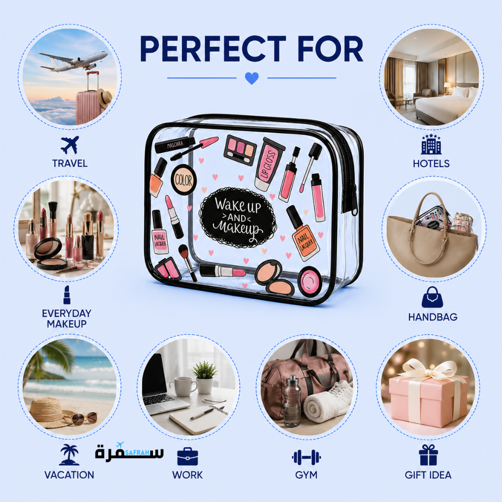 Clear Travel Makeup Bag