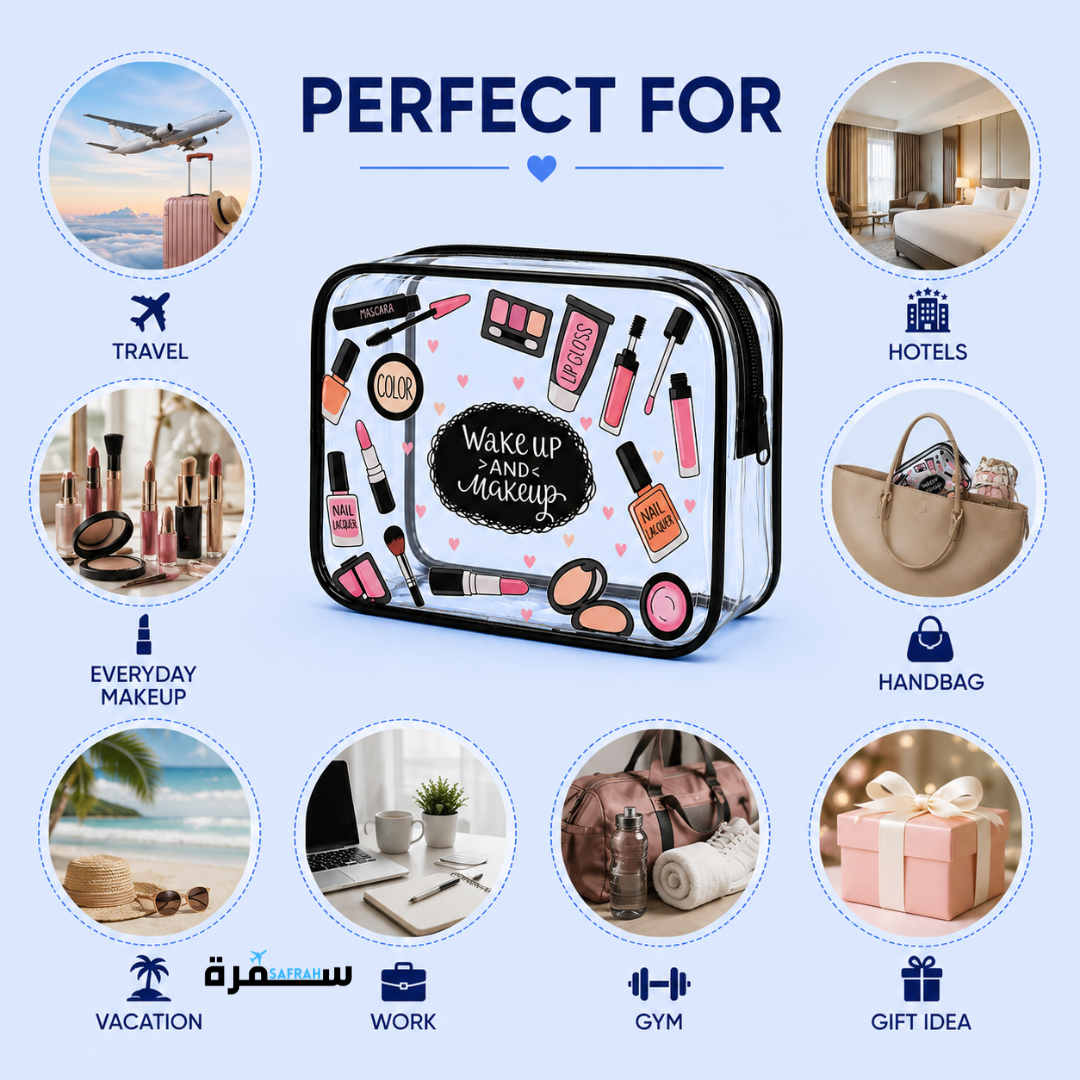 Clear Travel Makeup Bag