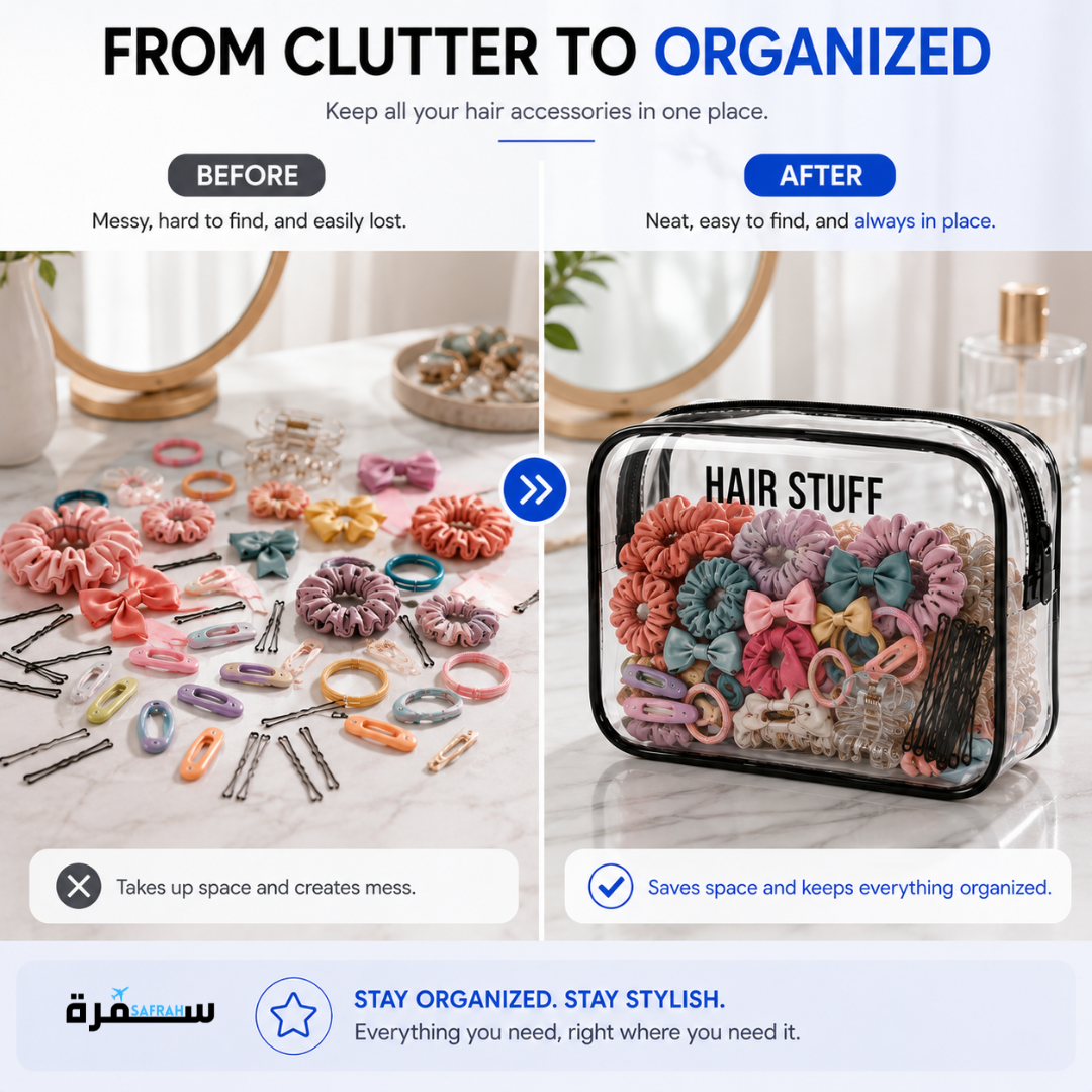 Clear Travel Hair Accessories Bag