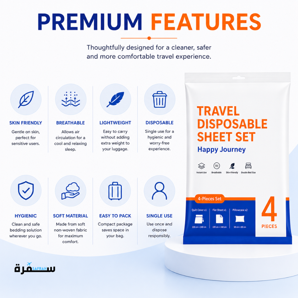 Disposable Double Travel Bed Set