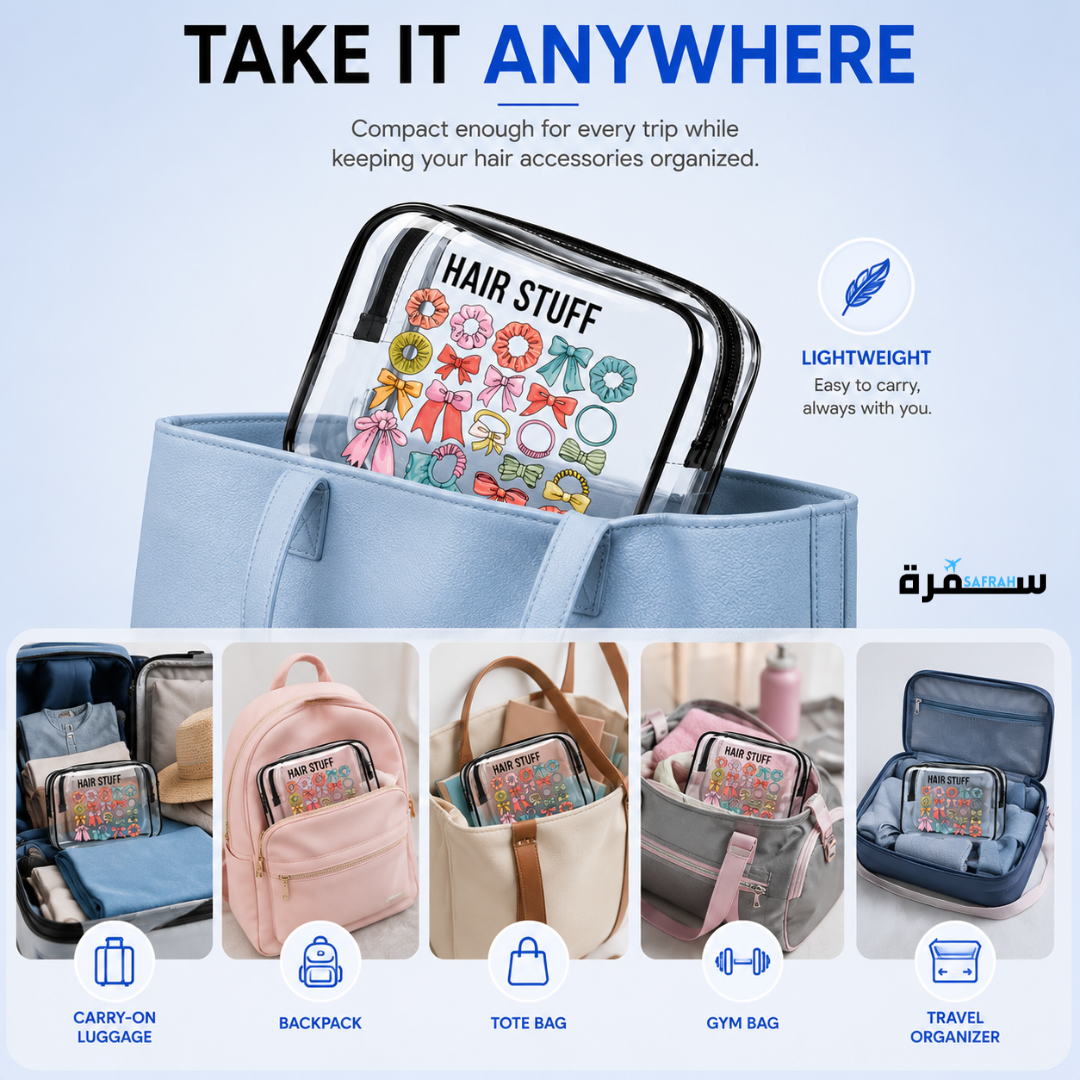 Clear Travel Hair Accessories Bag