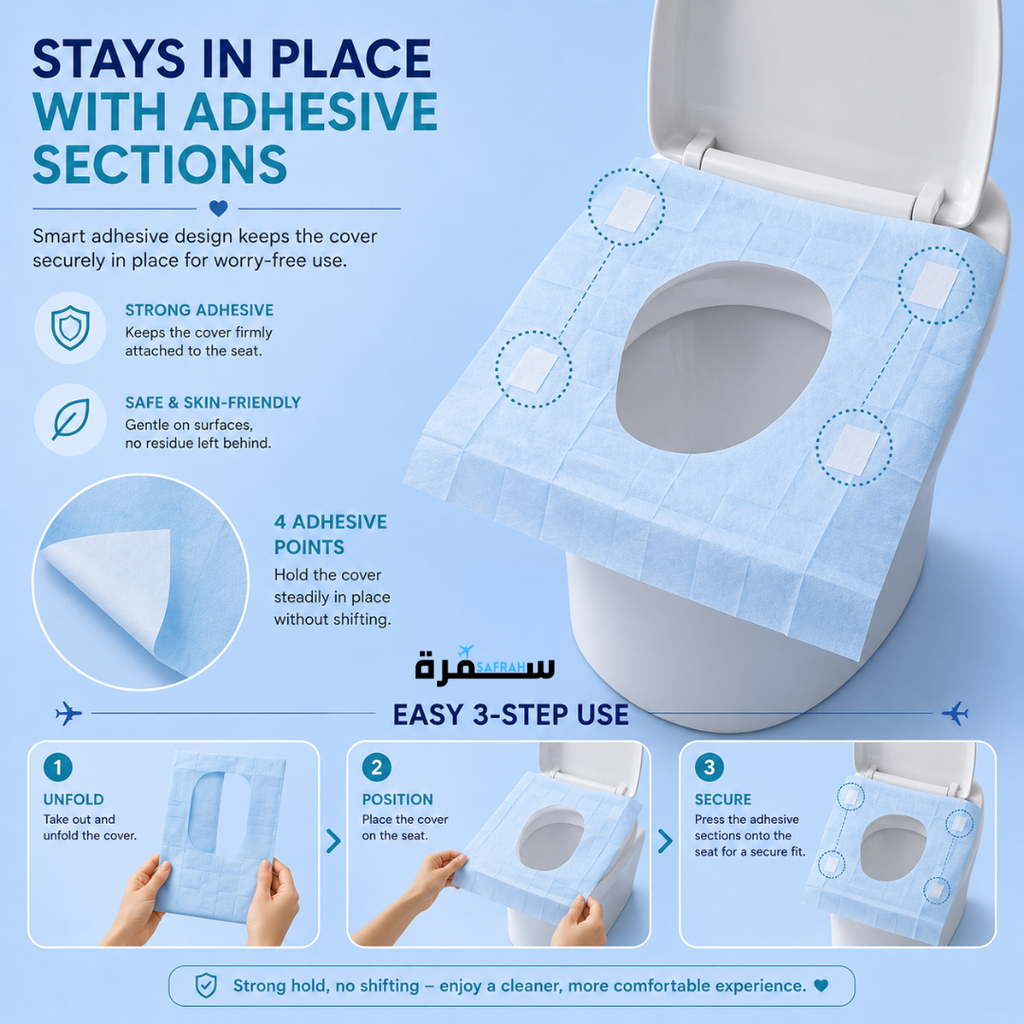 Toilet Seat Cover with Adhesive