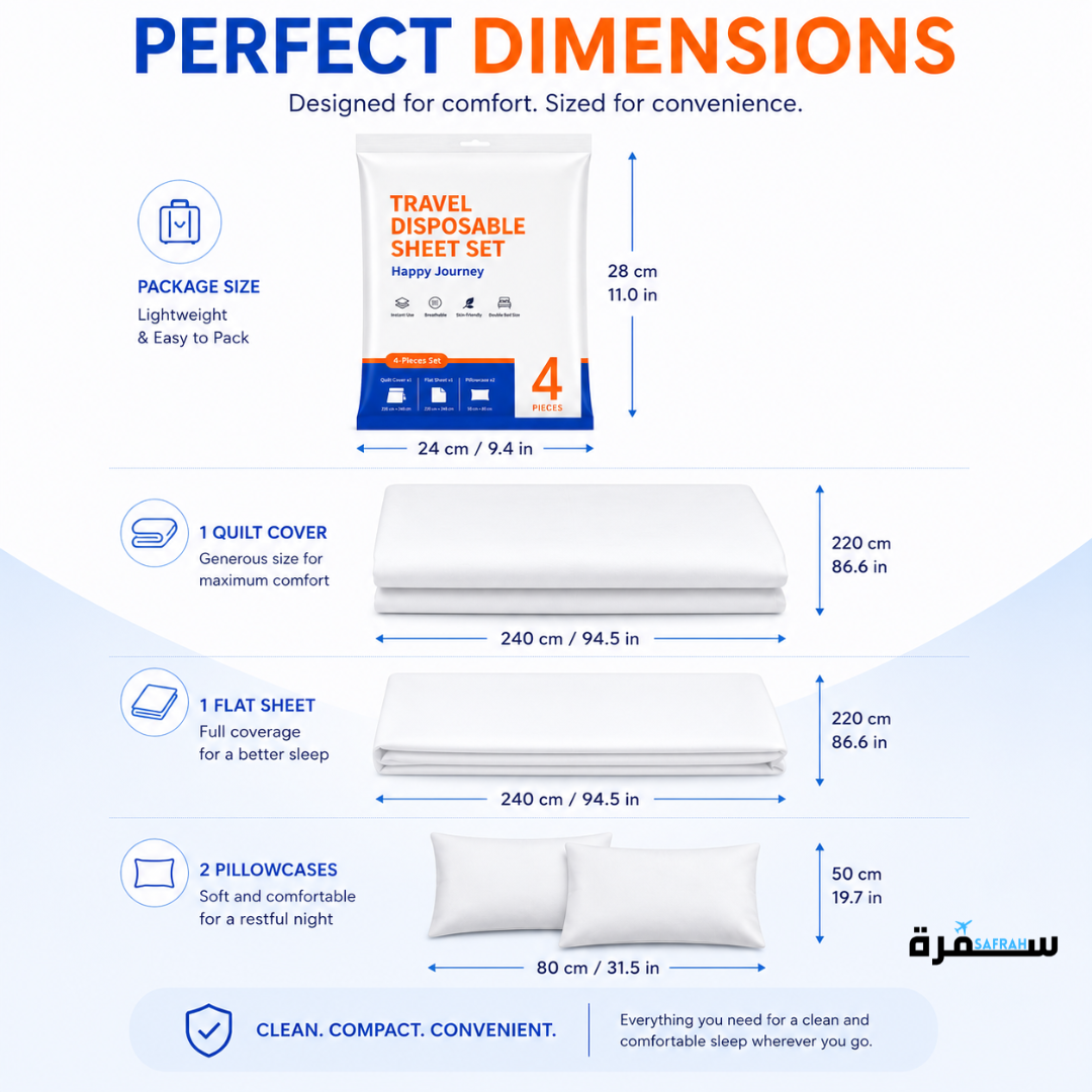 Disposable Double Travel Bed Set