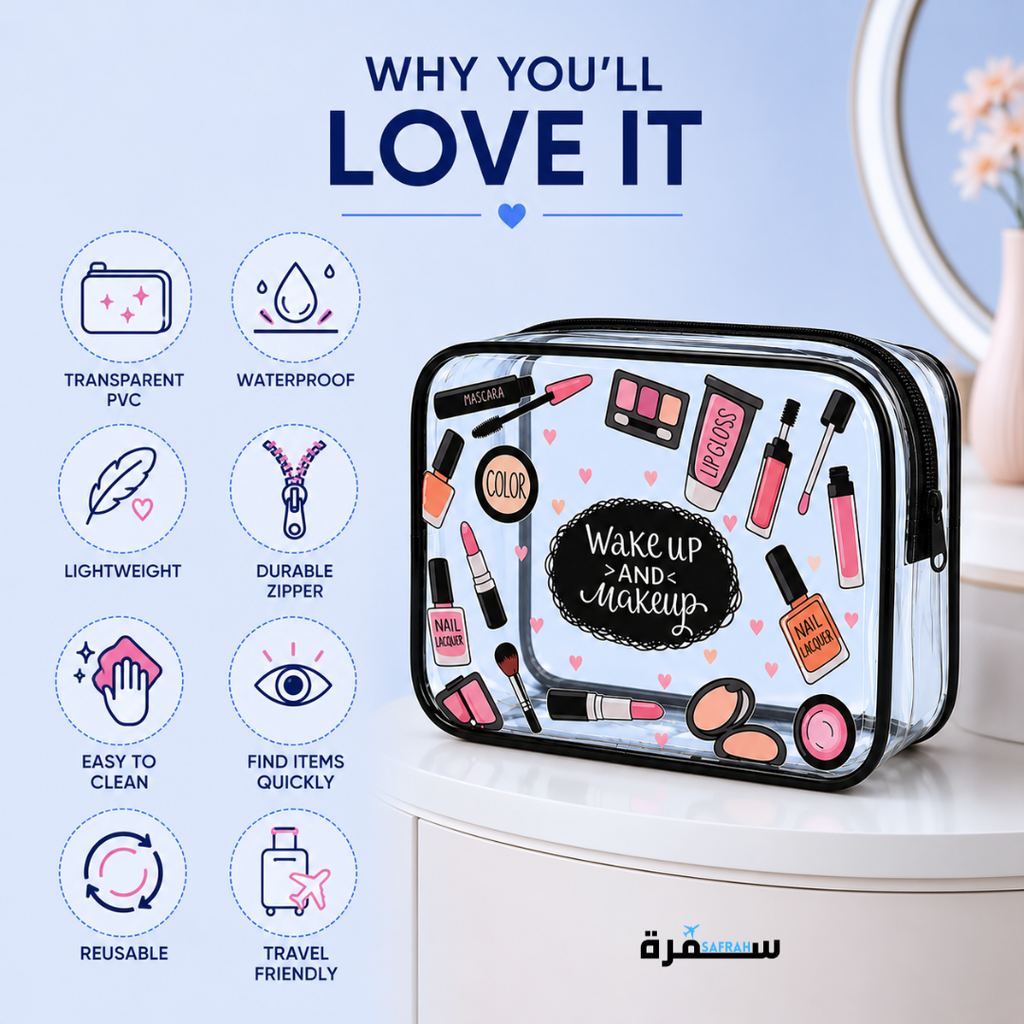 Clear Travel Makeup Bag