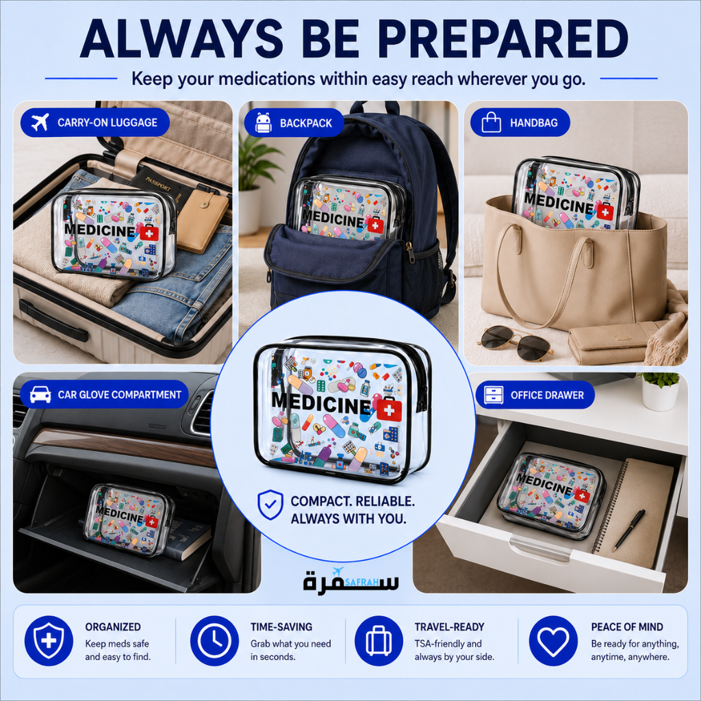 Clear Travel Medicine Bag