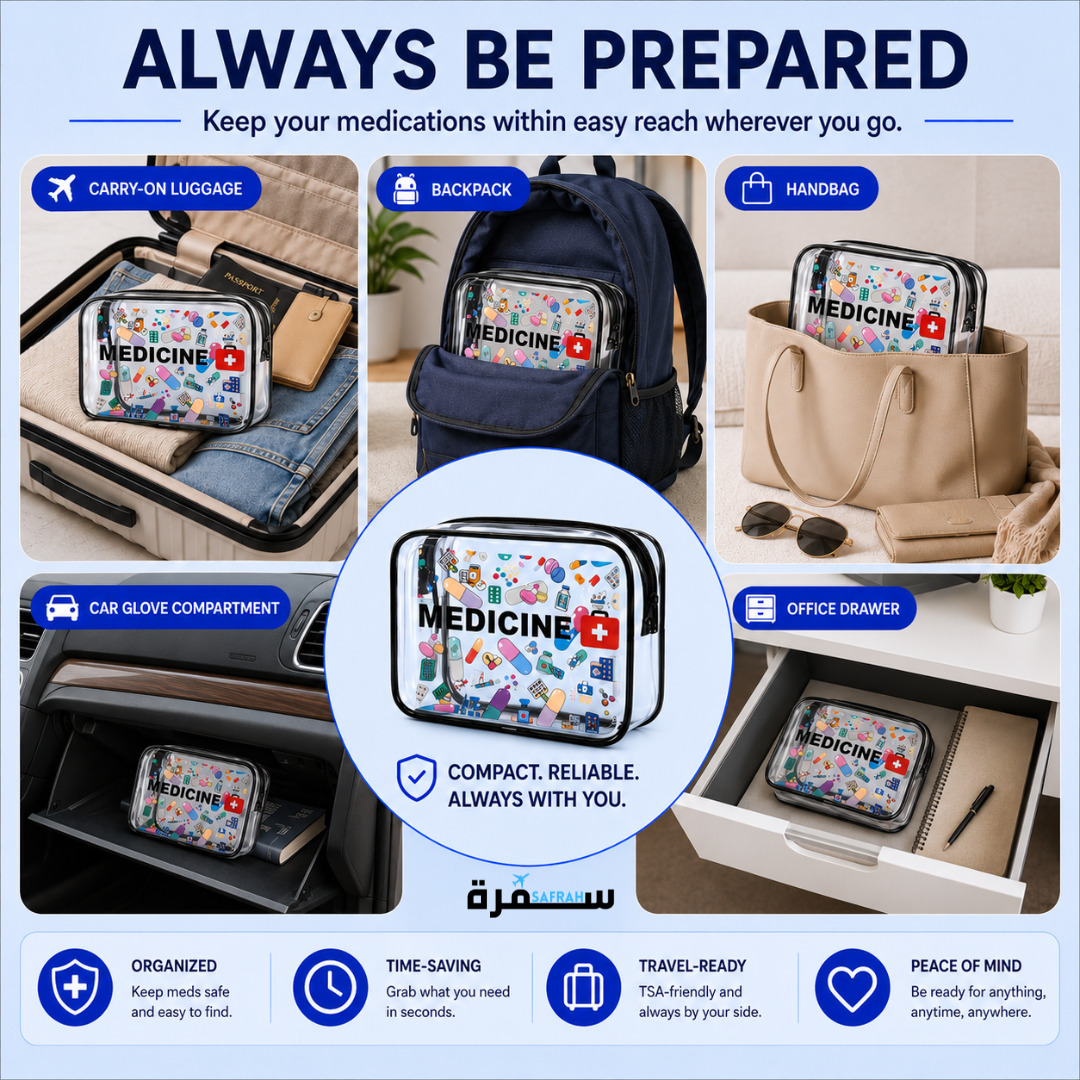 Clear Travel Medicine Bag