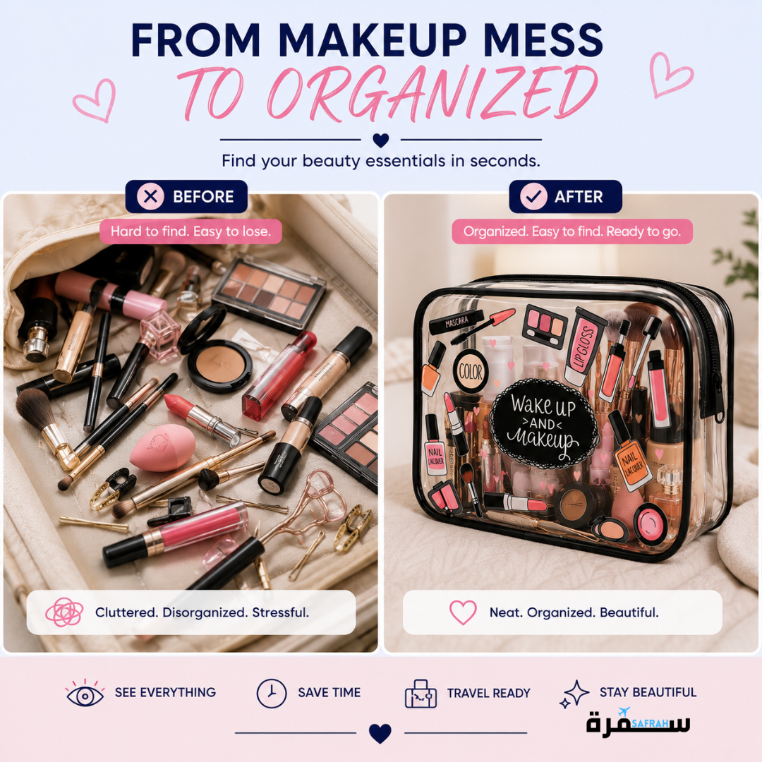 Clear Travel Makeup Bag