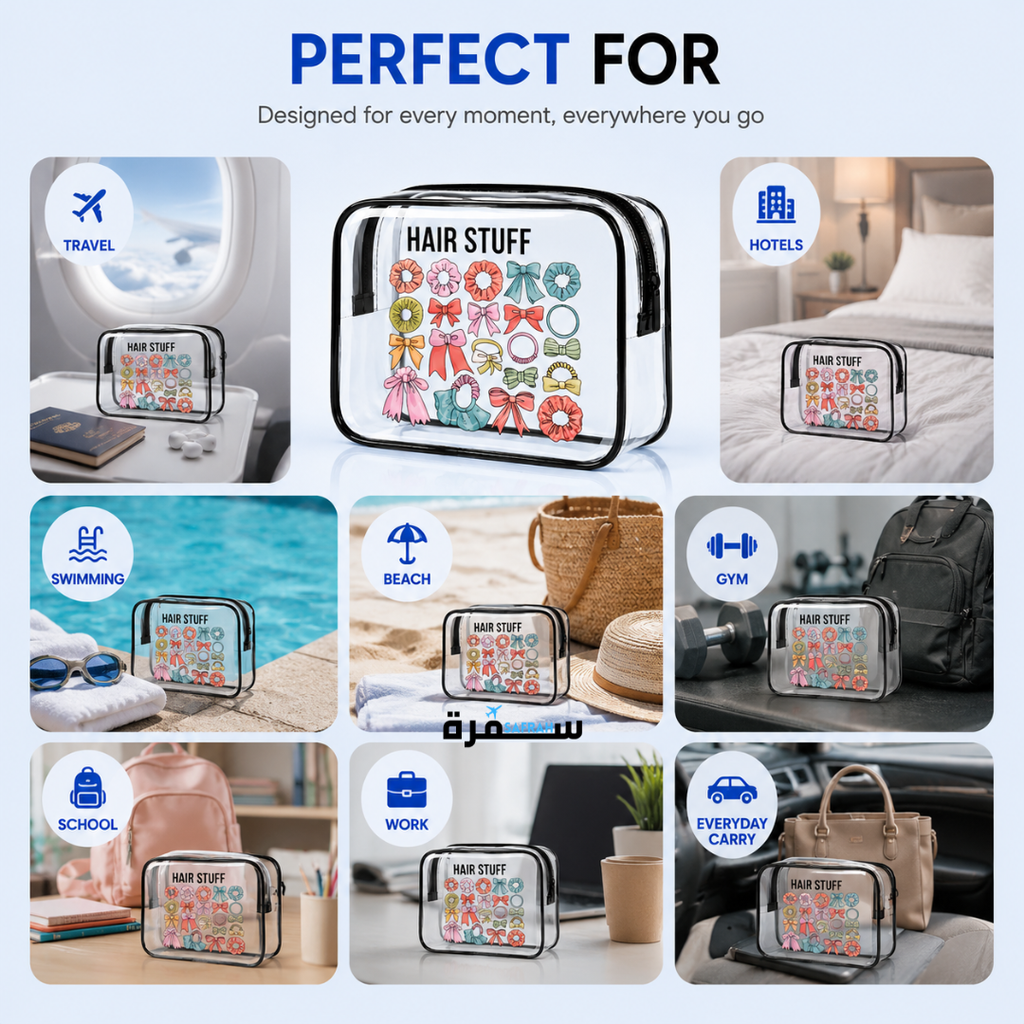 Clear Travel Hair Accessories Bag
