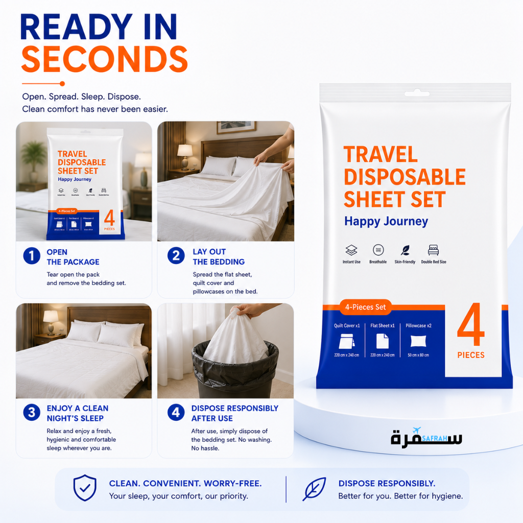 Disposable Double Travel Bed Set