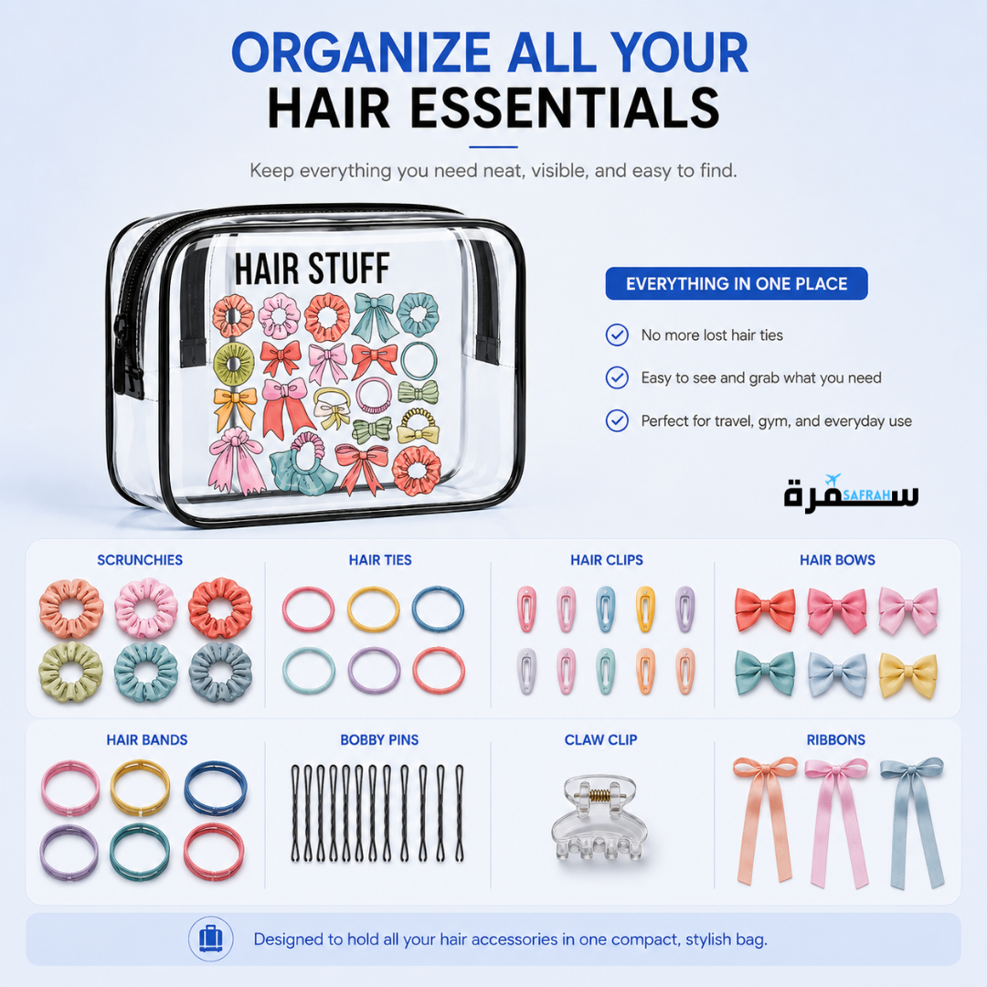 Clear Travel Hair Accessories Bag