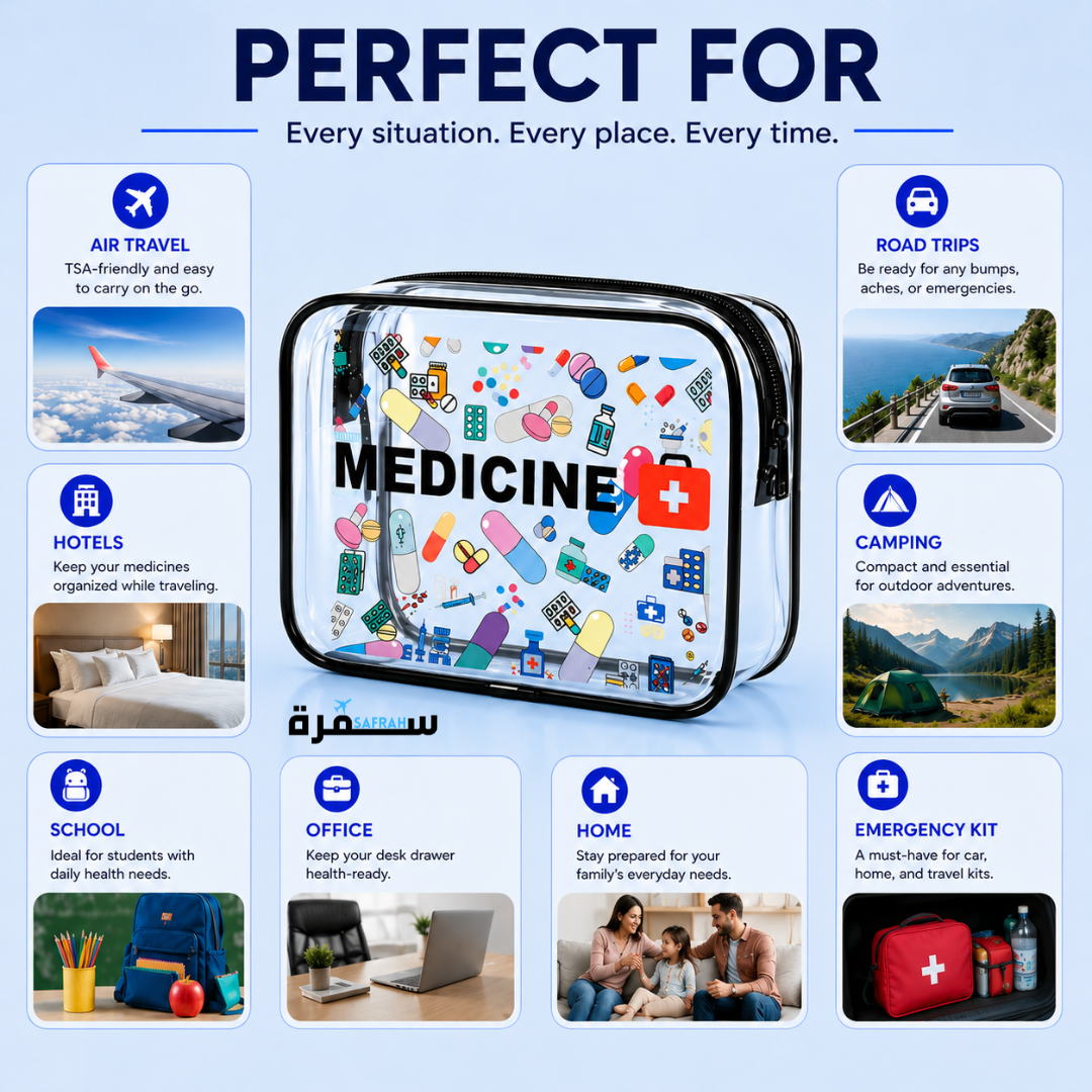 Clear Travel Medicine Bag