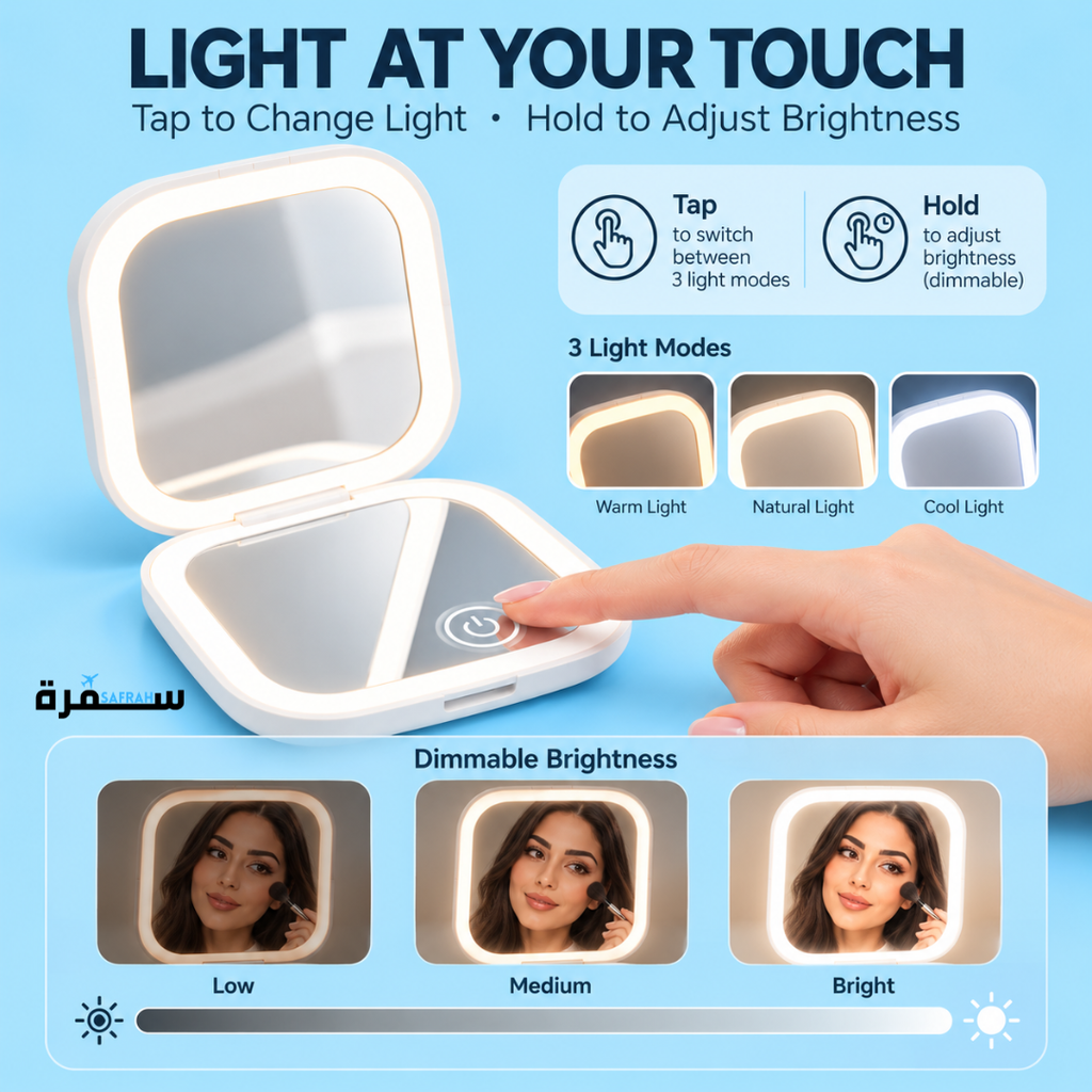 Foldable LED Mirror