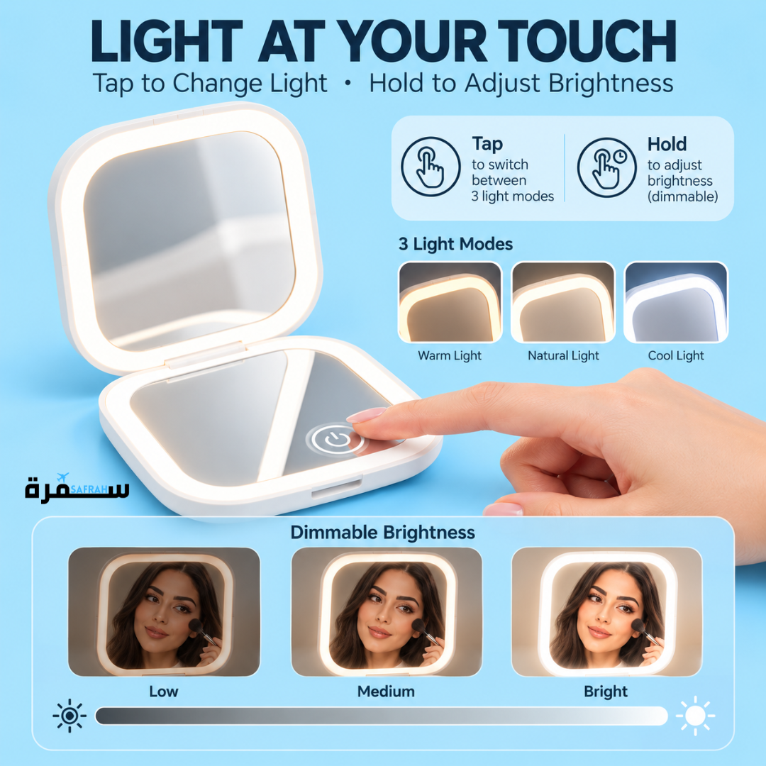 Foldable LED Mirror